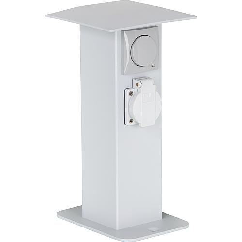 Gartensteckdosen aus Aluminium, mit Ein-Aus-Schalter