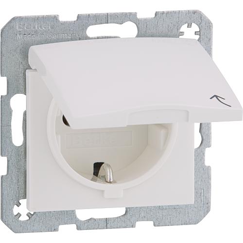 Schuko-Steckdose mit Klappdeckel, Serie S1