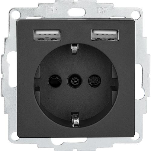 Schuko-Steckdose mit USB-Ladebuchse Merten System M