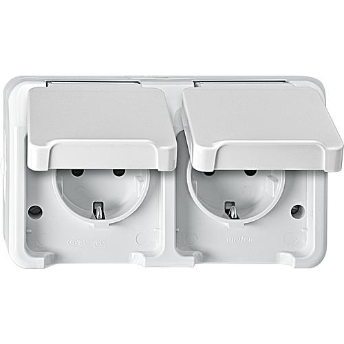 Schuko-Steckdose 2-fach waagrecht Aquastar