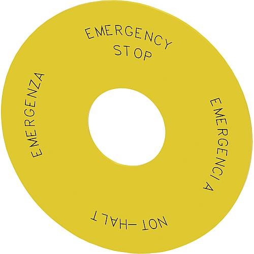 Nothalt-Unterlegschild