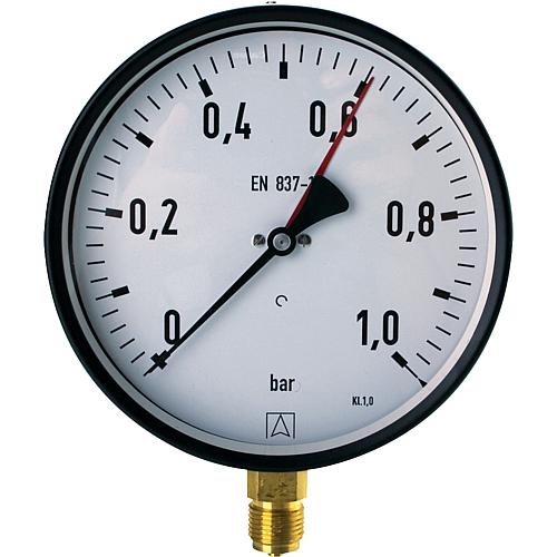 Rohrfeder-Manometer ø 160 mm, DN15 (1/2") radial