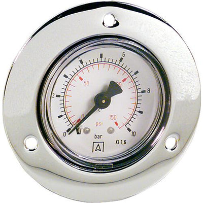 Rohrfeder-Manometer ø 40 mm, DN 6 (1/8") axial, mit Einbaurand