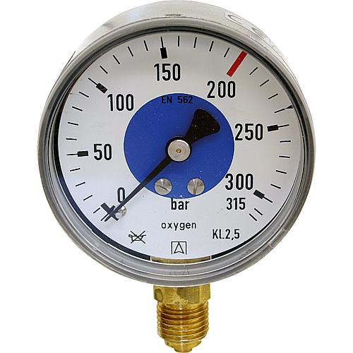 Rohrfeder-Manometer, Schweißtechnik, ø 63 mm, DN 8 (1/4