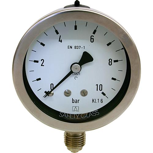 Manometer in Chemie-Ausführung ø 63 mm, DN 8 (1/4") radial