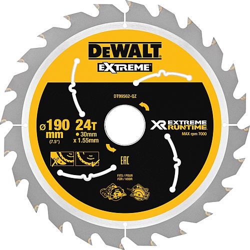 Kreissägeblatt Dewalt, XR Extreme Runtime, ø 190 x 30 mm