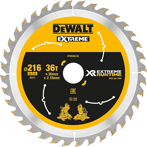 Kreissägeblatt DeWalt, XR Extreme Runtime, ø 216 x 30 mm