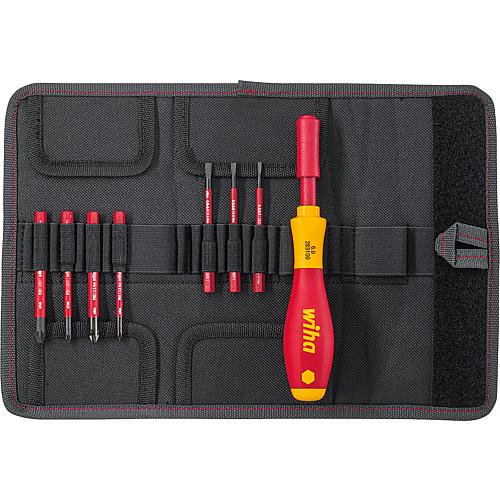 Bithalter-Set Wiha CentroFix Super Slim, inkl. Tasche, 9-teilig
