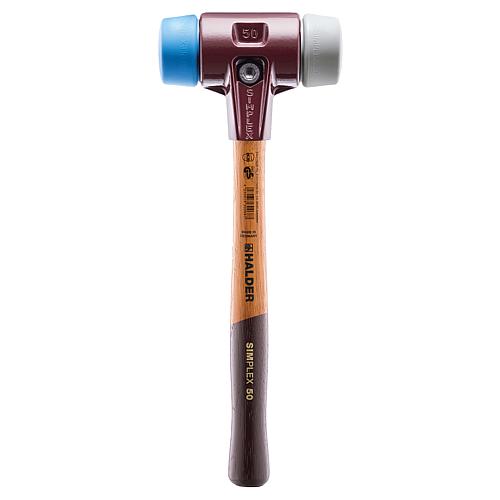 SIMPLEX-Schonhammer mit Tempergussgehäuse, TPE-soft- und TPE-mid-Einsatz
