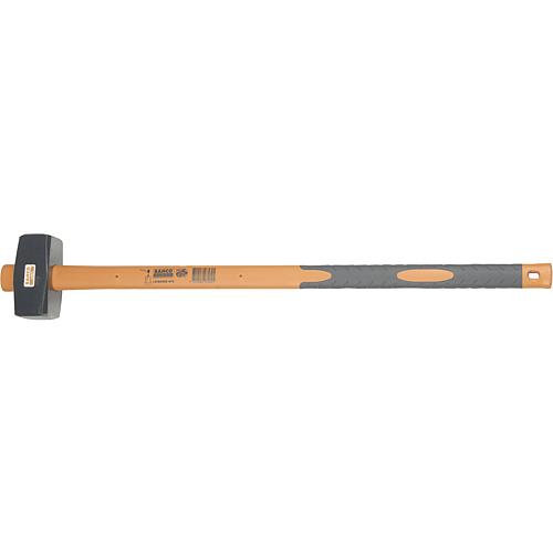 Vorschlaghammer LS-MASSE-4FG, beidseitig Flachkopf, gerader Fiberglas-Stiel