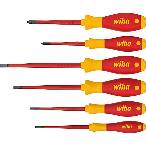 Schraubendreher-Satz Elektrik Schlitz/Phillips SoftFinish®slimFix, 6-teilig