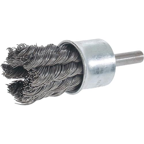 Zopf-Pinselbürsten mit ø 6 mm Schaft, Stahldraht
