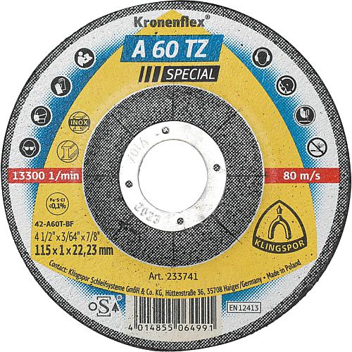 Trennscheibe Kronenflex® A 60 TZ SPECIAL, gekröpft, für Edelstahl, Stahl, NE-Metall