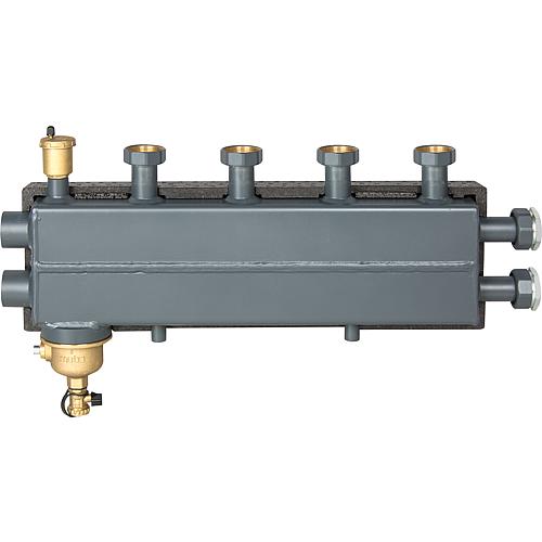 Kombi-Heizungsverteiler mit Hydraulischer Weiche Ausführung mit Magnetschlammabscheider
