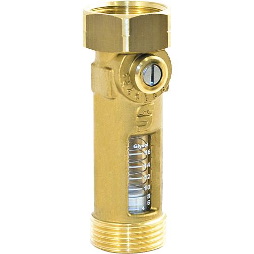 Abgleichventil Tacosetter Inline 130, Ausführung mit Glykolskala ÜMW DN 25 (1“) x AG DN 25 (1“)