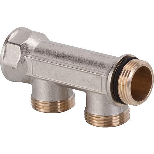 2-fach-Verteiler Eurokonus, vernickelt