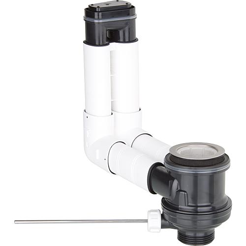 Ab- und Überlaufventil mit Hebelstange für Exzenter