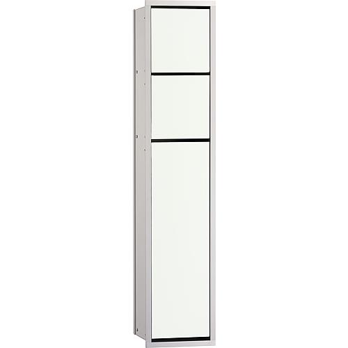 WC-Einbaucontainer Asis, mit 2 Glasfächern und 1 Glastür