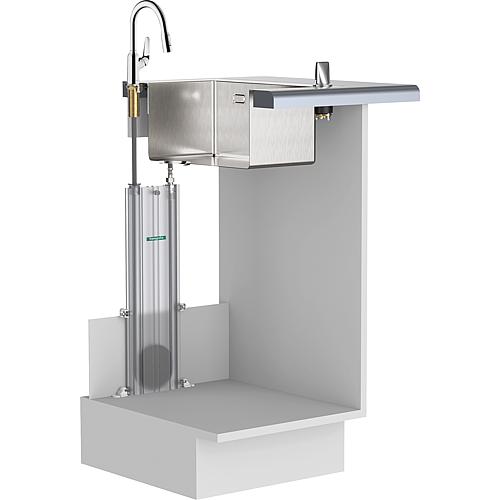 Spültischmischer 180 M 42 mit herausziehbarer Geschirrbrause und System sBox