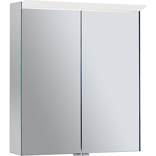 Spiegelschrank SURI1 mit horizontaler LED-Beleuchtung, 600 mm Breite