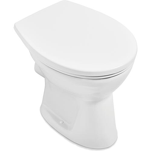 Stand-Flachspül-WC Newo, spülrandlos, Abgang waagerecht