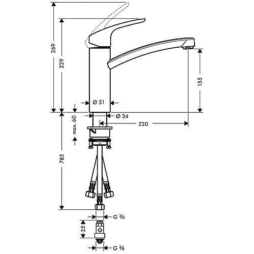 Spültischmischer Focus