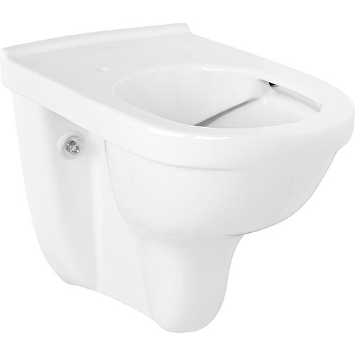 Wand-Tiefspül-WC O.Novo Vita, spülrandlos (barrierefrei), erhöhte Ausführung