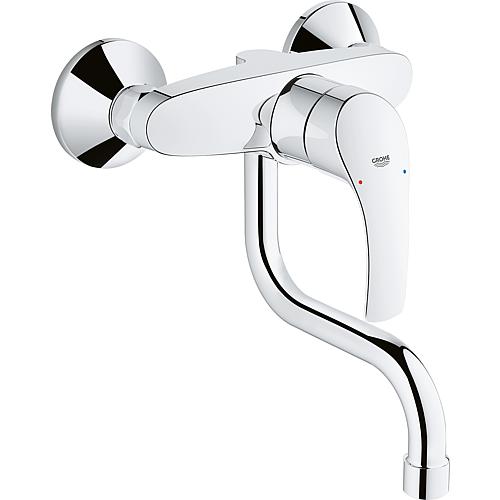 Wand-Spültischmischer Grohe Eurosmart mit Schwenkauslauf Ausladung 150 mm chrom