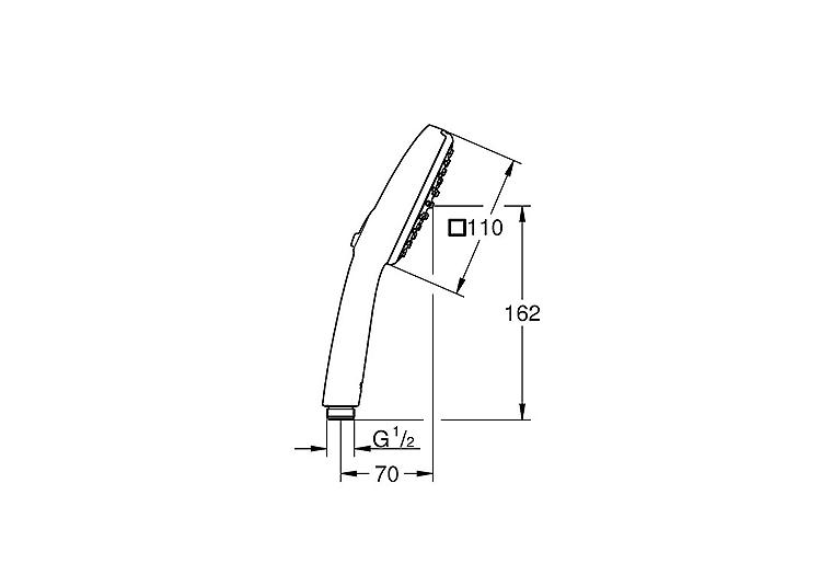 Handbrause Grohe Tempesta Cube 110 2 Strahlart Ø 110 mm chrom Eco