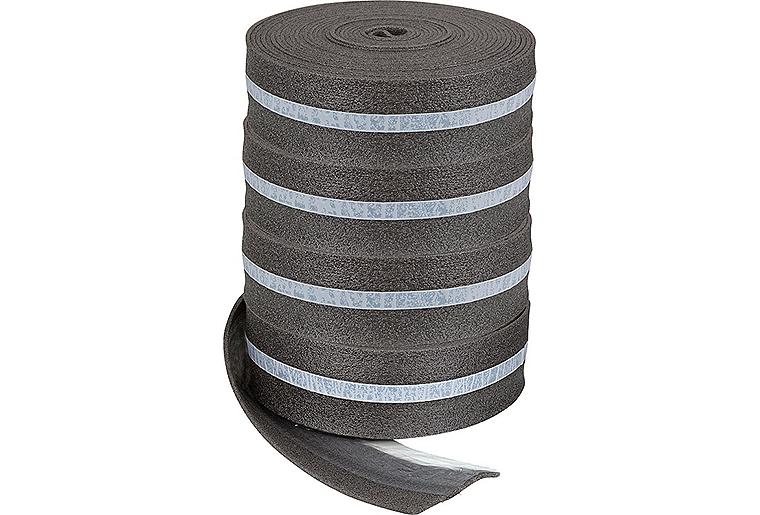Randdämmstreifen selbstklebend, mit Folienlasche, 150x8mm, VPE 100 4 Rollen á 25m