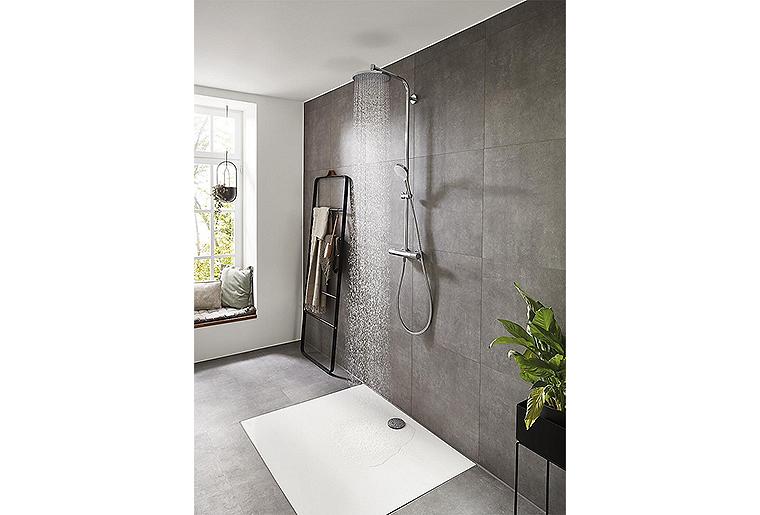 Brause-System Hansgrohe Crometta S 240 EcoSmart Handbrause, Kopfbrause 240mm und Thermostat chrom