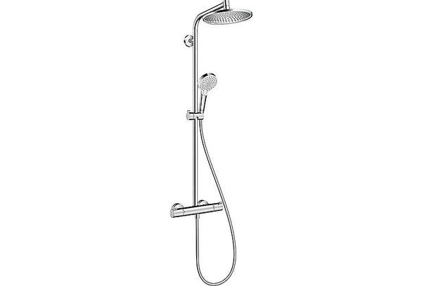 Brause-System Hansgrohe Crometta S 240 EcoSmart Handbrause, Kopfbrause 240mm und Thermostat chrom