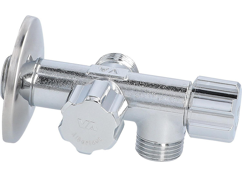 Doppel-Eckventil DN15 (1/2") 2x Abgang DN15 (1/2") ms