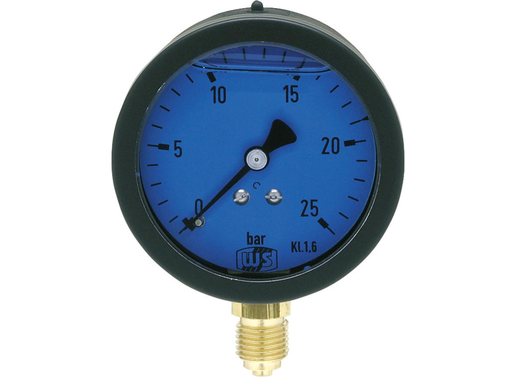 Öldruckmanometer ohne Glyzerin- dämpfung 0-25bar 63 mm 1/4" unten