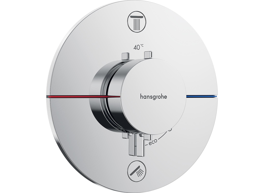 UP-Thermostat Hansgrohe ShowerSelect Comfort S Fertigset 2 Verbraucher chrom