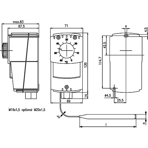 Gehäuse-Thermostat JET-1