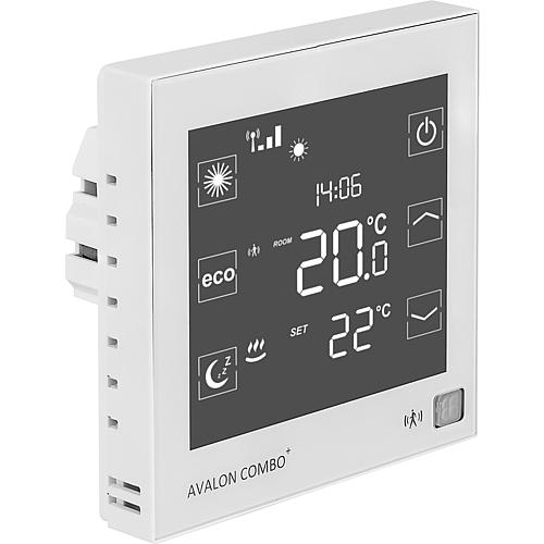 Funk-Raumthermostat Avalon Combo+ P 230 V in Kombination mit Avalon Combo+ Stellantrieben