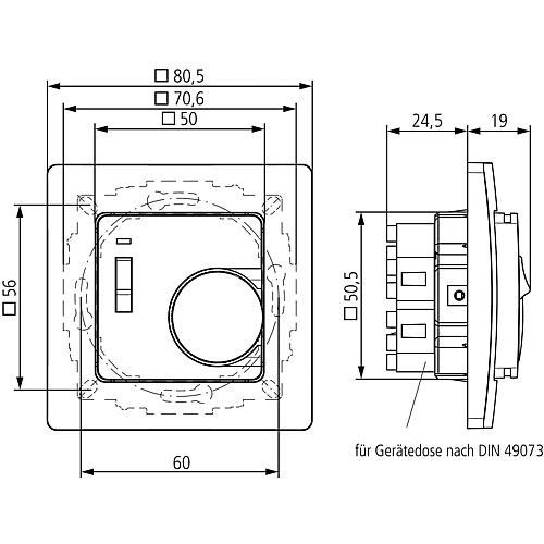 Raumthermostate RAM 741-748 RA (Unterputz)