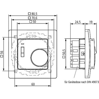 Raumthermostate RAM 741-748 RA (Unterputz)