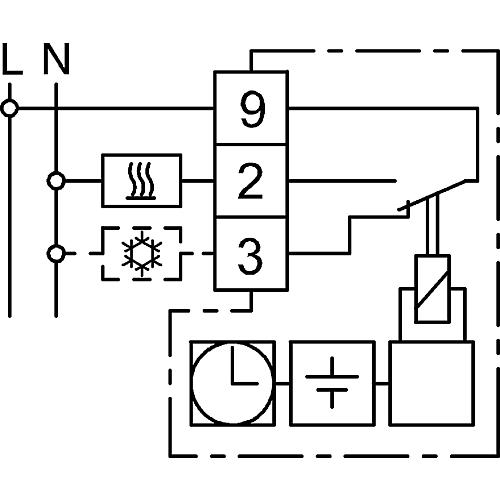 Uhrenthermostat easy 2 t, Tagesuhr, 2-Draht, batteriebetrieben