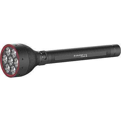 LED-Akku-Taschenlampe X21R Li-Ion, IPX4, Aluminiumgehäuse mit Wandhalterung