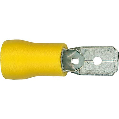 Flachstecker gelb, halbisoliert