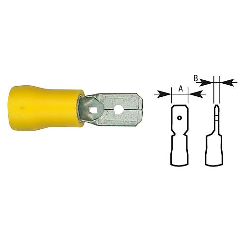 Flachstecker gelb, halbisoliert