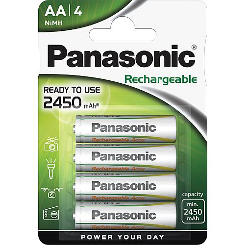Panasonic Rechargeable Accu NiMH-Akku-Zellen, Mignon, AA