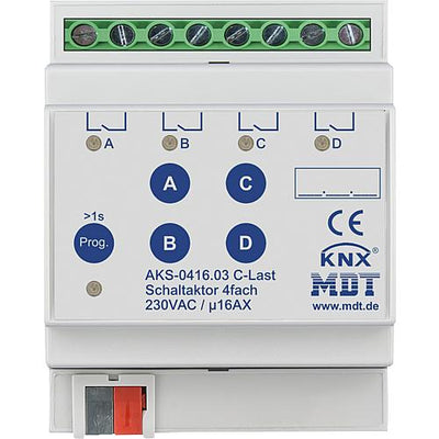 AKS Reiheneinbaugerät Schaltaktor, 16A, 230VAC, C-Last 140µF Standard, REG