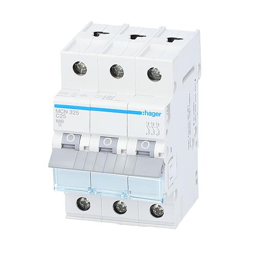 Leitungsschutzschalter :hager, mit Schraubmontage, 6kA, 3-polig