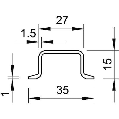 Hutschiene Typ 2069/15 GTP