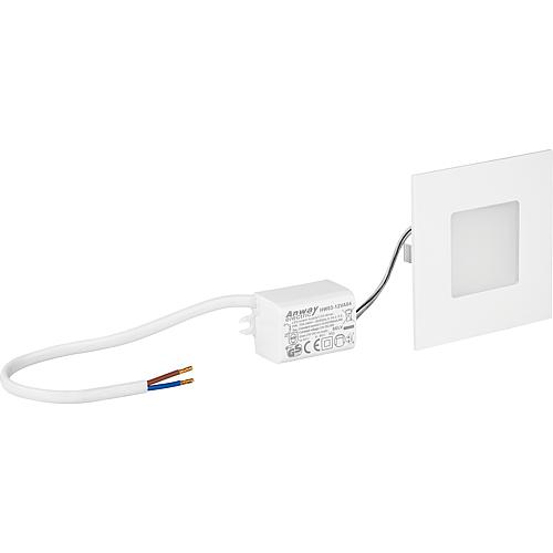 LED Einbauleuchte Nizza, eckig,  2,6 W