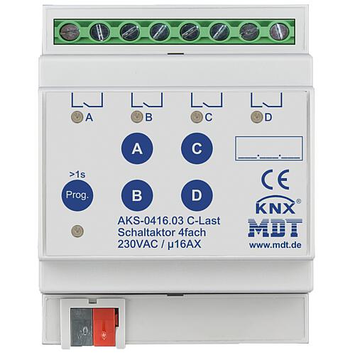 AKS Reiheneinbaugerät Schaltaktor, 16A, 230VAC, C-Last 140µF Standard, REG