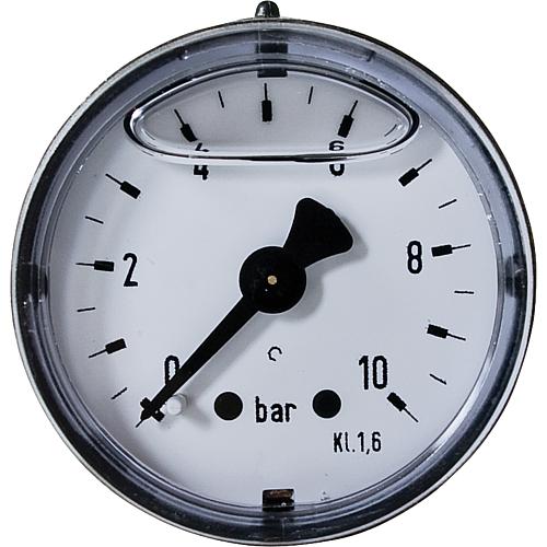 Glyzerin-Rohrfeder-Manometer ø 40 mm, DN 6 (1/8") axial